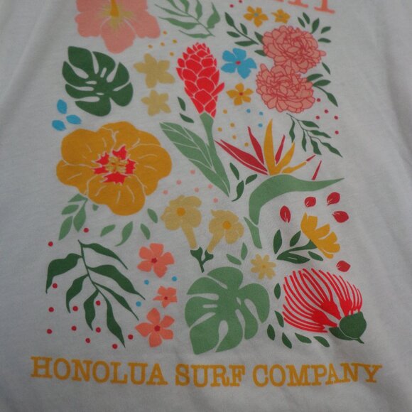 NWOT Honolua Wahine T-Shirt M White w/HAWAII HONOLUA SURF COMPANY Colorful - Picture 6 of 11